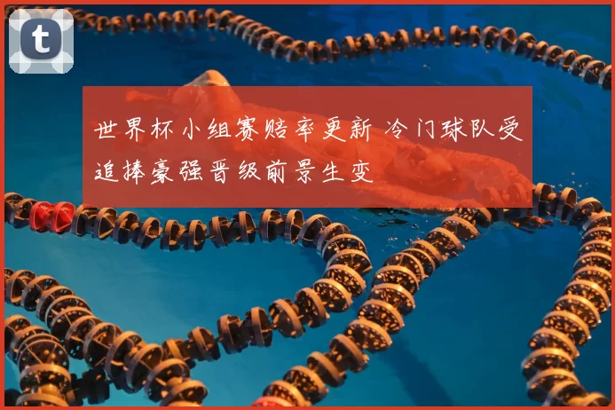 世界杯小组赛赔率更新 冷门球队受追捧豪强晋级前景生变